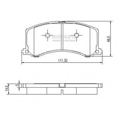 NIPPARTS J3608016 Комплект гальмівних колодок, дискове гальмо