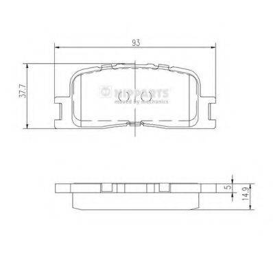 NIPPARTS J3612024 Комплект гальмівних колодок, дискове гальмо