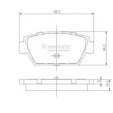 NIPPARTS J3615000 Комплект гальмівних колодок, дискове гальмо