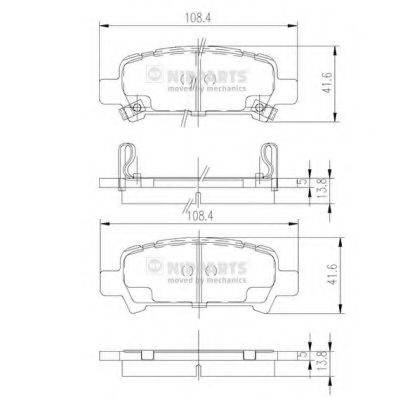 NIPPARTS J3617002 Комплект гальмівних колодок, дискове гальмо