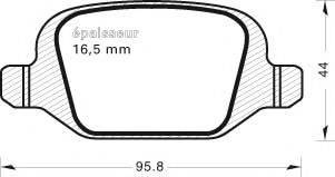 MGA 510 Комплект гальмівних колодок, дискове гальмо