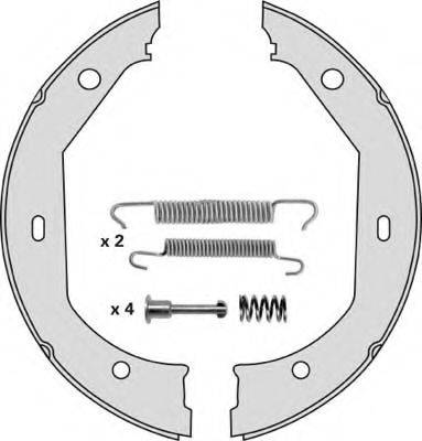 MGA M773R Комплект гальмівних колодок, стоянкова гальмівна система