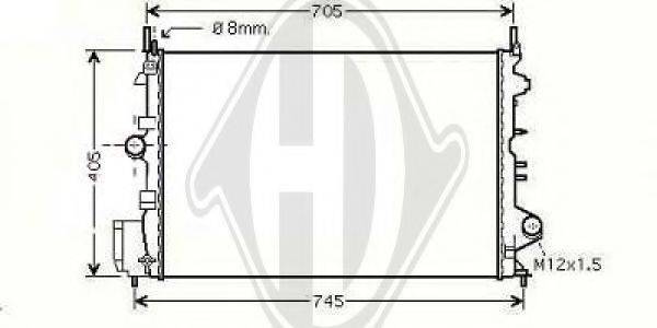 DIEDERICHS 8182514 Радіатор, охолодження двигуна