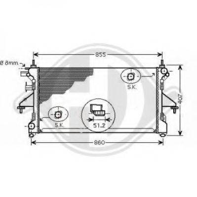 DIEDERICHS 8348405 Радіатор, охолодження двигуна