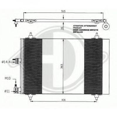 DIEDERICHS 8407100 Конденсатор, кондиціонер