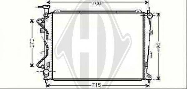 DIEDERICHS 8653705 Радіатор, охолодження двигуна