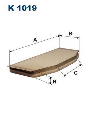 FILTRON K1019 Фільтр, повітря у внутрішньому просторі