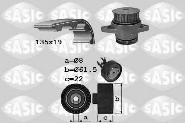 SASIC 3906065 Водяний насос + комплект зубчастого ременя