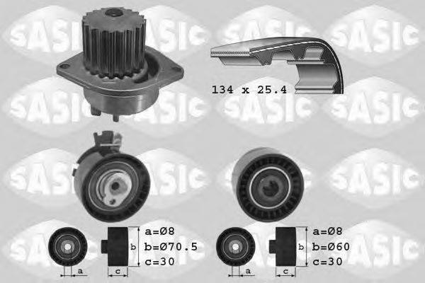 SASIC 3900015 Водяний насос + комплект зубчастого ременя