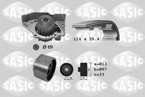 SASIC 3900023 Водяний насос + комплект зубчастого ременя