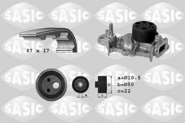 SASIC 3904028 Водяний насос + комплект зубчастого ременя