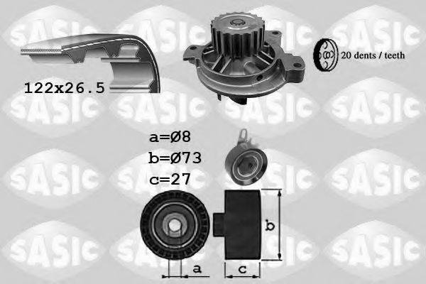 SASIC 3906050 Водяний насос + комплект зубчастого ременя