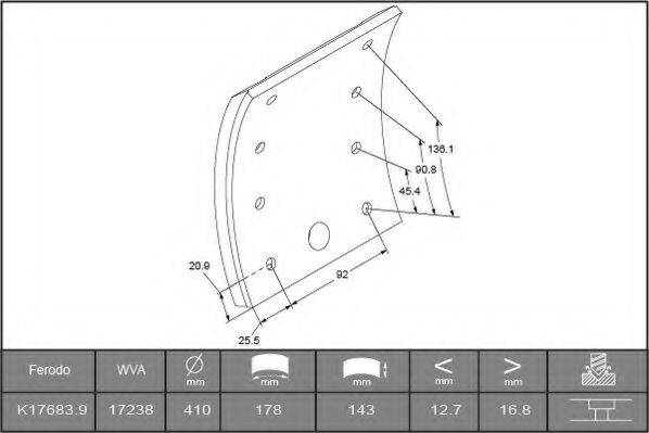 BERAL 1723817000015498 Комплект гальмівних черевиків, барабанні гальма