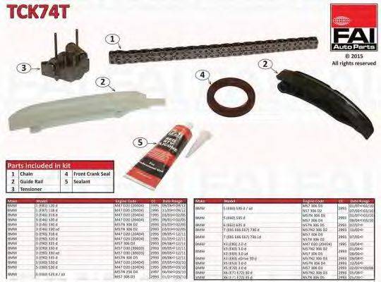 FAI AUTOPARTS TCK74T Комплект мети приводу розподільного валу