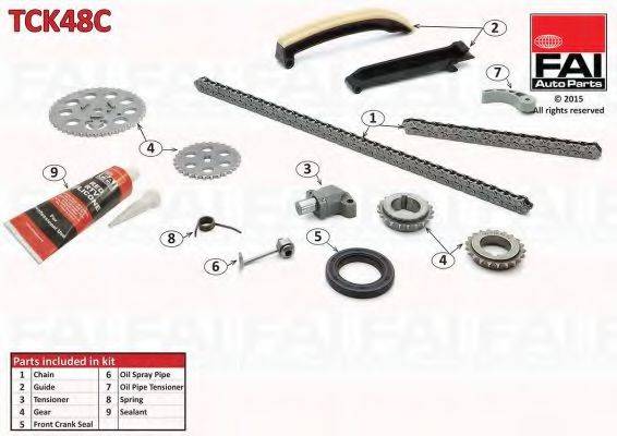 FAI AUTOPARTS TCK48C Комплект мети приводу розподільного валу