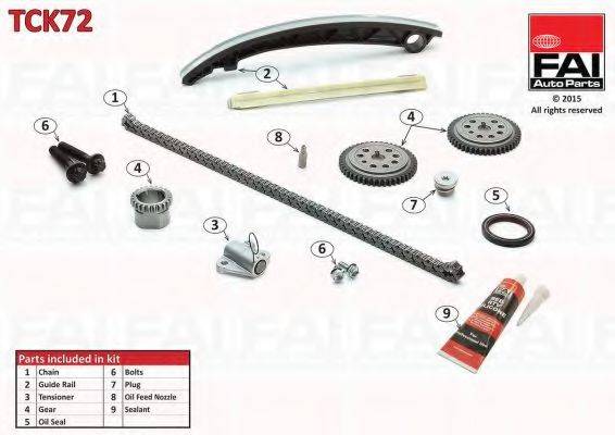 FAI AUTOPARTS TCK72 Комплект мети приводу розподільного валу