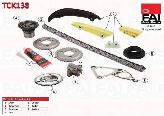 FAI AUTOPARTS TCK138 Комплект мети приводу розподільного валу