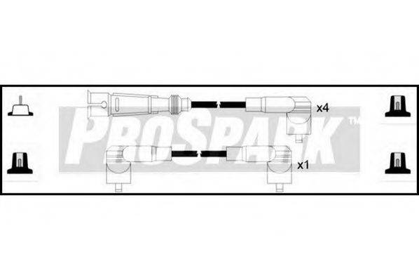 STANDARD OES873 Комплект дротів запалювання