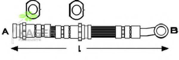 KAGER 380456 Гальмівний шланг