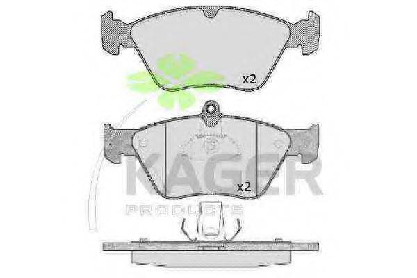 KAGER 350067 Комплект гальмівних колодок, дискове гальмо