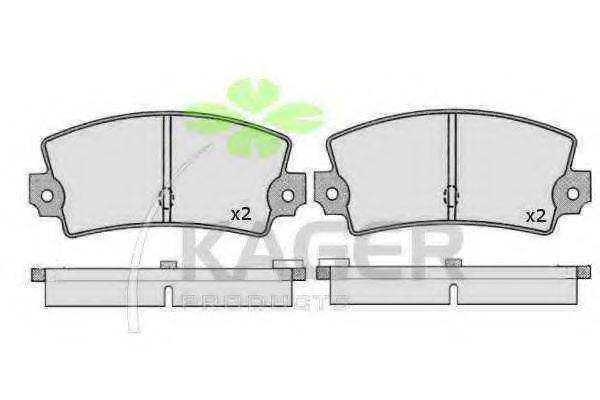 KAGER 350329 Комплект гальмівних колодок, дискове гальмо