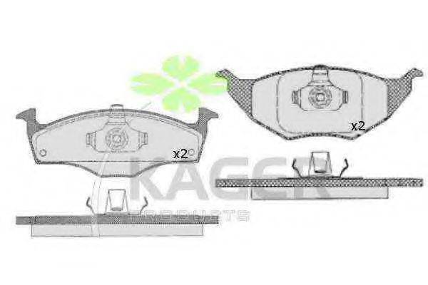 KAGER 350474 Комплект гальмівних колодок, дискове гальмо