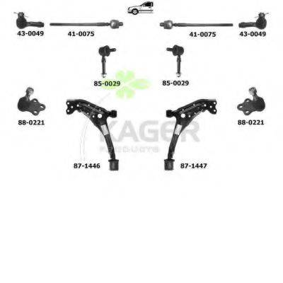 KAGER 800112 Підвіска колеса