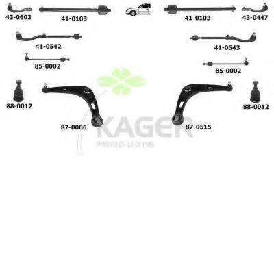 KAGER 800129 Підвіска колеса