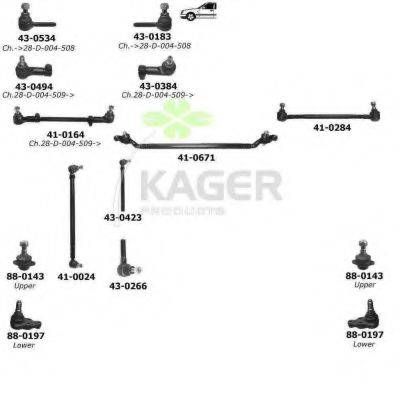 KAGER 800161 Підвіска колеса