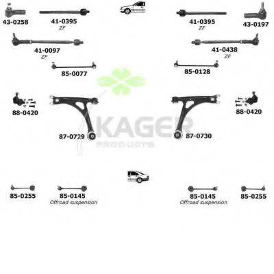 KAGER 800291 Підвіска колеса