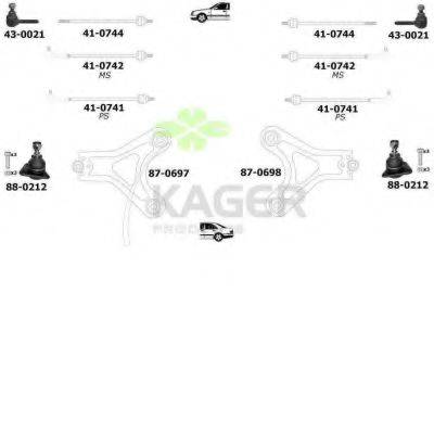 KAGER 800293 Підвіска колеса