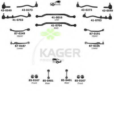 KAGER 800354 Підвіска колеса