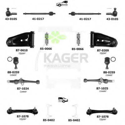 KAGER 800463 Підвіска колеса