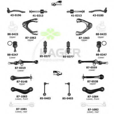 KAGER 800464 Підвіска колеса