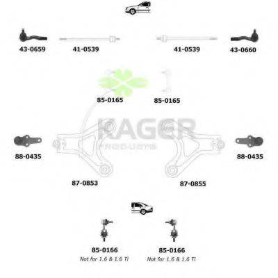 KAGER 800557 Підвіска колеса