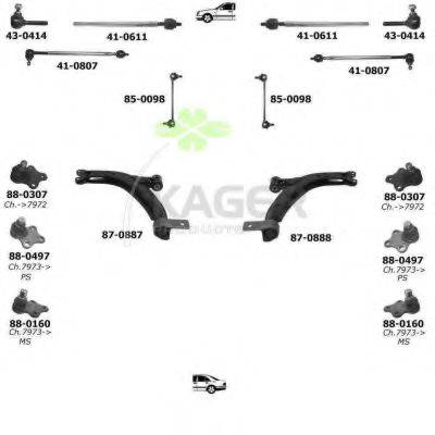 KAGER 800615 Підвіска колеса
