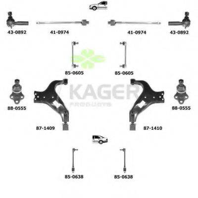 KAGER 801080 Підвіска колеса