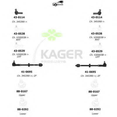 KAGER 801157 Підвіска колеса
