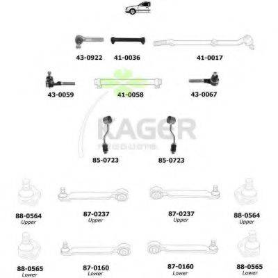 KAGER 801273 Підвіска колеса