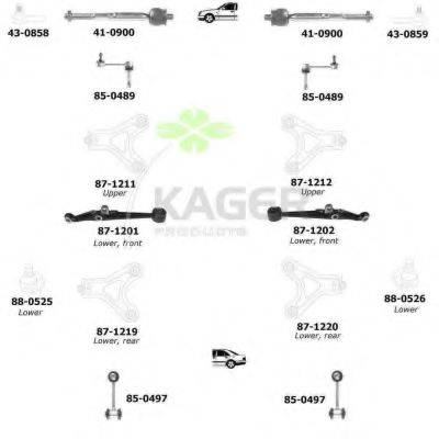 KAGER 801287 Підвіска колеса