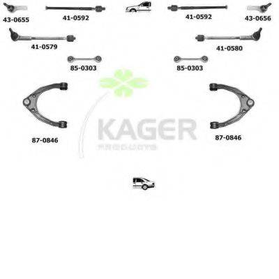 KAGER 801349 Підвіска колеса