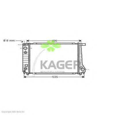 KAGER 310111 Радіатор, охолодження двигуна