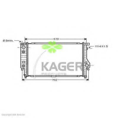 KAGER 310113 Радіатор, охолодження двигуна