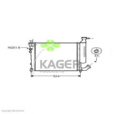 KAGER 310192 Радіатор, охолодження двигуна