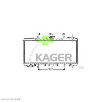 KAGER 310252 Радіатор, охолодження двигуна