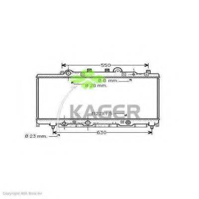 KAGER 310408 Радіатор, охолодження двигуна