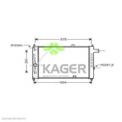 KAGER 310746 Радіатор, охолодження двигуна