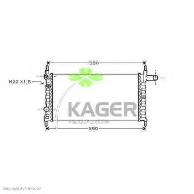 KAGER 310759 Радіатор, охолодження двигуна