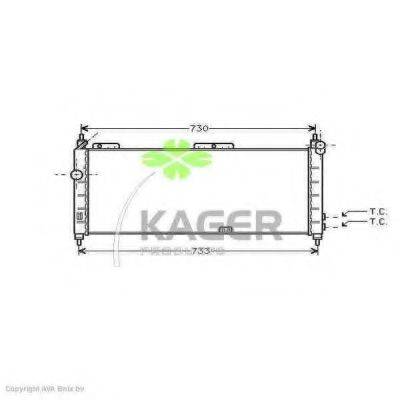 KAGER 310781 Радіатор, охолодження двигуна