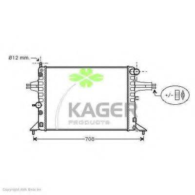 KAGER 310799 Радіатор, охолодження двигуна